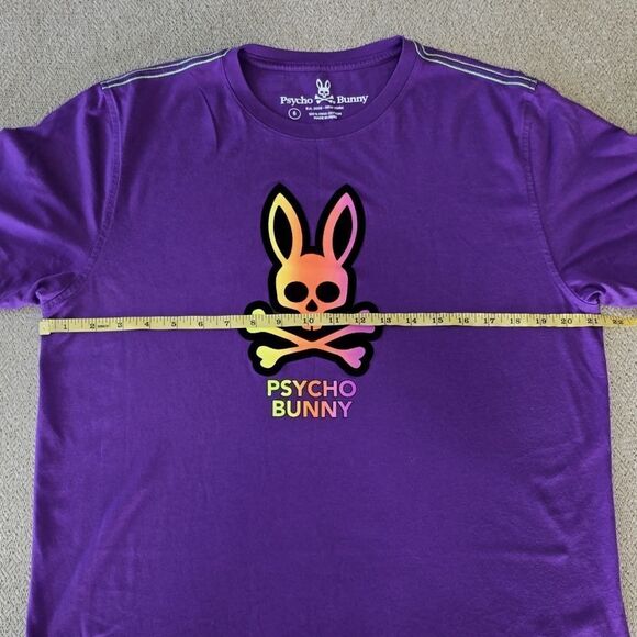 Psycho Bunny Vivid Violet Purple Dylan Gradient T-Shirt - Size 6 (Large) - Picture 5 of 11
